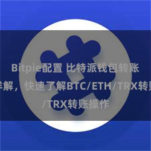 Bitpie配置 比特派钱包转账教程详解，快速了解BTC/ETH/TRX转账操作