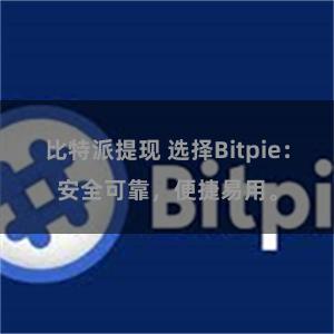 比特派提现 选择Bitpie：安全可靠，便捷易用。