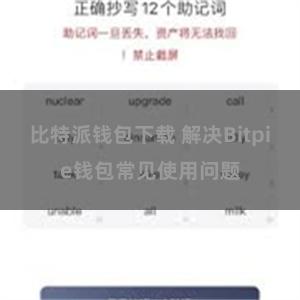 比特派钱包下载 解决Bitpie钱包常见使用问题