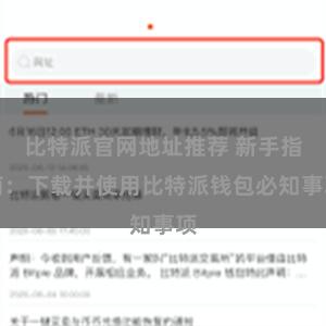 比特派官网地址推荐 新手指南：下载并使用比特派钱包必知事项