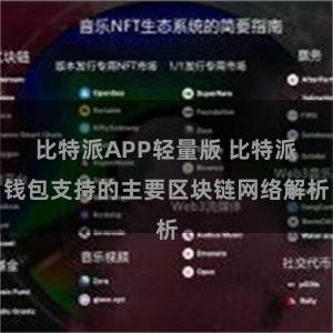 比特派APP轻量版 比特派钱包支持的主要区块链网络解析