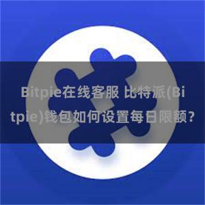 Bitpie在线客服 比特派(Bitpie)钱包如何设置每日限额？