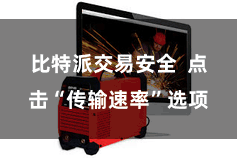 比特派交易安全  点击“传输速率”选项